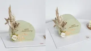 Sage Green Top Forward Cake