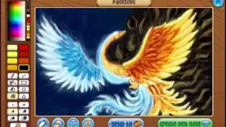 fire & ice bird speed paint on animal jam ( by darknightes )