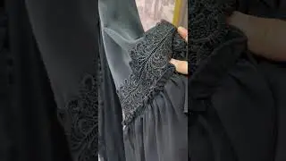 Elegant Black Abaya Style #abaya #embroidered #cardigan #abayastyle
