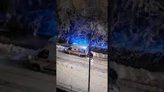 Ambulanza in difficoltà a Varese || Neve del 4/12/2020