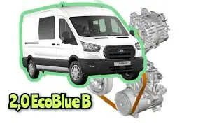 Schemat paska PK Ford Transit VII 2,0 EcoBlue B 6pk1413 (2014-2018) wielorowkowego jak założyć pasek