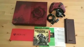 Gears of War 4 Xbox One S 2TB Limited Edition Console Unboxing [HD]