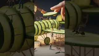 Tiny Ants & Humans Build a Cucumber Airplane! 🐜✈️