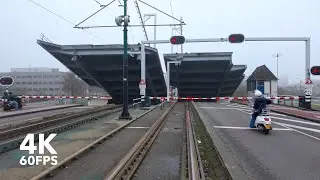 Bridge opening | 🚊 HTM Line 15 | 4K Tram Cabview | 🇳🇱 The Hague | Siemens Avenio