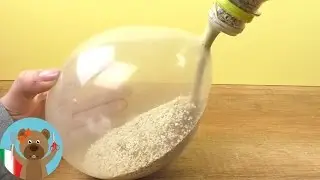 Pallina antistress FAIL | Sabbia nel palloncino e sul tavolo | la pallina si rompe