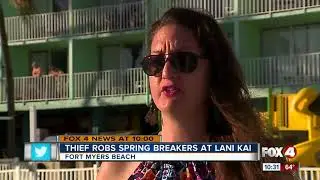 Thief jumps off balcony after stealing items on wild spring break night