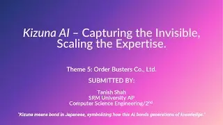 Kizuna AI: Preserving Tacit Knowledge | JETRO | SRM University AP | Tanish Shah | 5 |