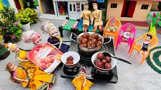 Radha's story part -519/রাধা আজকে সবার জন্য  বানালো গোলাব জামুন মিষ্টি। putular golpo/putul khela