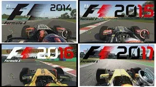 F1 2017 vs 2016 vs 2015 vs 2014 | Renault/Lotus Comparison (Hungary)
