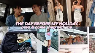 it&rsquo;s the day before my holiday.. prep and come shopping with me🛍️🌞