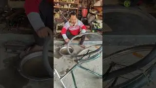 How to puncher repair in hero Royal gold bicycle #hero #cycle #viral #shorts