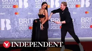 Maya Jama, Ed Sheeran, Anne Marie and Ashley Roberts arrive at the Brit Awards