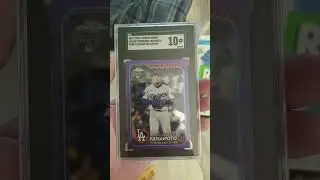 SGC 10 Topps update Chrome Baseball US108 Yoshinobu Yamahamoto Purple Refractor RC numbered 118/250
