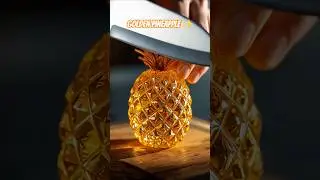 Glowing Golden Pineapple ✨ ASMR Glass Fruit for India