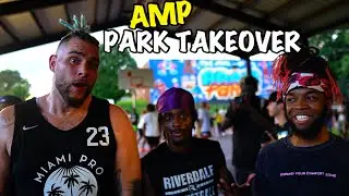 I TEAMMED UP WITH &ldquo;CRSWHT&rdquo; IN AMP PARK TAKEOVER 😳🤯#hoops #fypシ #explore