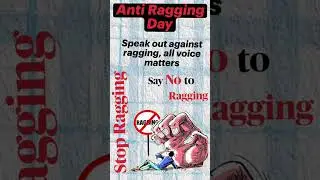 Anti Ragging Day 🙏🏻🙏🏻 #saynotoragging #speakoutagainstragging #freedom #antiragging