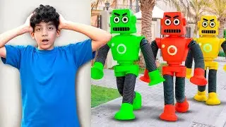 Roboty w prawdziwym życiu! Jason i Alex i niesamowite przygody zabawek