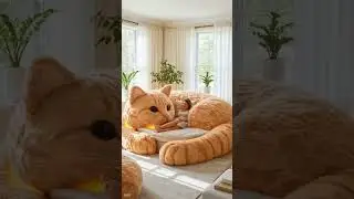 This giant cat lounger is pure magic Comfortable, stylish, and dreamy AF