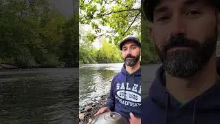 Relaxing Babypan Handpan & River Flowing #nature #handpanmusic #relaxingvideos #steeldrum #hangdrum