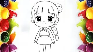 Relaxing Learning: How to Color Baby Rumi | Mini Artist Coloring Tutorial