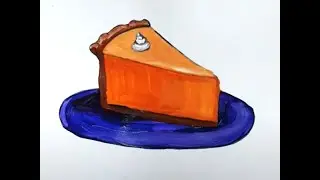 Как нарисовать кусок пирога