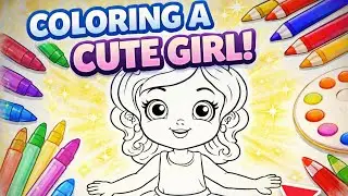Bright Dress Coloring Girl 🌈 👗 