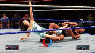 Annabelle Wheeler vs Chyna SQUASH (1P vs 2P dummy) WWE 2K20 Ryona