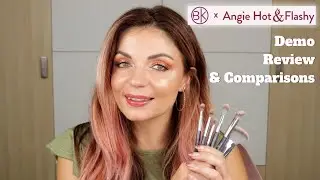 NEW BK BEAUTY X ANGIE HOT & FLASHY  Makeup Brush Review, Demo and Comparisons