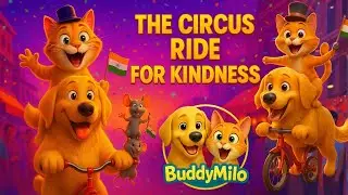 BuddyMilo & Rizo: The Circus Ride for Kindness 🎩❤️ | Funny Cat & Dog | I Love My India 🇮🇳