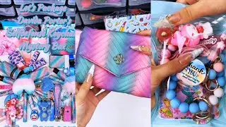 Beautiful Blue💙Pink💕stripe😍 Huge 40 scoop order packing| Satisfying ASMR| Selfdefense & Cutebags💋