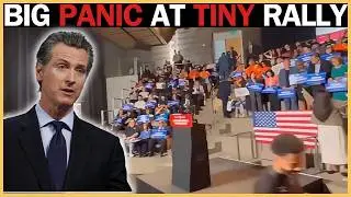 TINY Gavin Newsom Rally Gets Even WORSE When ICE Agents Show Up