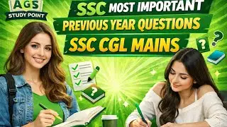 SSC CGL MAINS 2026 | Most Expected Questions 🔥 | Previous Year Based | AGS Study Point l#sscmaths 