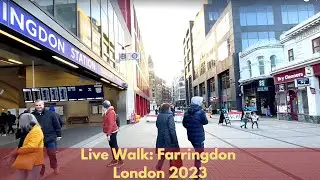 Live Walk Farringdon London 2023 | City Walk | POV | ASMR | Virtual Walking Tour| HereWeGoWalks | HD