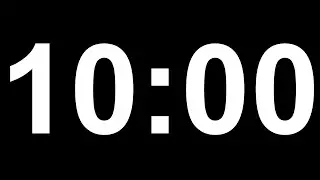 Arial Bold 10 Min DIY Countdown - Transparent Background - FREE DOWNLOAD