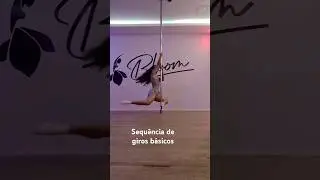 Linda sequ&ecirc;ncia de giros b&aacute;sicos do pole dance ✨️ #poledance #poledanceiniciante