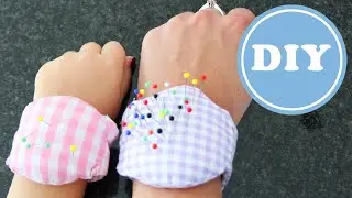 Nadelkissen f&uuml;r das Handgelenk n&auml;hen | DIY | aus Stoffresten | Schnittmuster gratis
