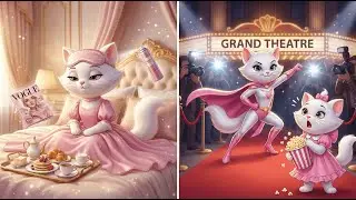 Pink Princess Makeover! Baby Kitten&rsquo;s MAGICAL - Cute Cat Family Story
