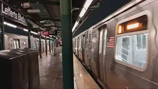 R179 #3318 (A) Shuttle leaving Lefferts Blvd [+ R211A 4164]