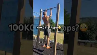 CAN I DO A CHIN-UPS IN MY FLIP FLOPS THAT WEIGHTS 100KG ??😳😳😳 #workout #fit #calisthenics #funny