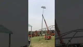 Electrical work - Lighting mast erection work site accident