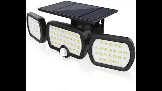 JESLED 3 Adjustable Heads Motion Sensor Solar Lights