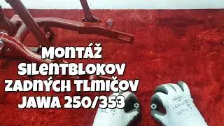 Mont&aacute;ž silentblokov zadn&yacute;ch tlmičov JAWA 250-353/ Installation silentblocks rear dampers RENO GARAGE