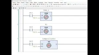 Temporizadores TON - TOF e TP: linguagem Ladder no Codesys