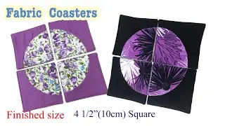 Quilted Coasters|fabric coasters diy| fabric coasters tutorials|easy  |Easy Sewing Project 3/10|