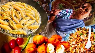 muntaha masala,egg Bonda, mirchi bajji, tomato bajji,street food India,Hyderabad Street food, food,