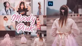 Moody Pink Preset | Aesthetic & Cinematic Look! | Free Preset | Photoshop & Lightroom Preset #preset