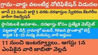 Gram Volunteer notification Released