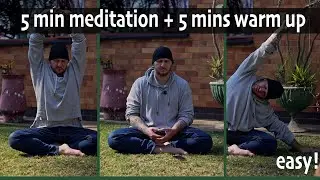 5 Min Silent Meditation + 5 Mins seated stretch warm up (use video as a timer) Beginner friendly