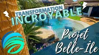 CONSTRUCTION PISCINE LAGON AVEC PAILLOTE 😱 PROJET BELLE-&Icirc;LE 🌴
