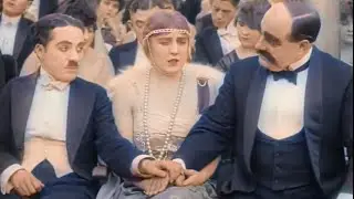 A Night in the Show 1915, Charlie Chaplin, Colourized Public Domain film